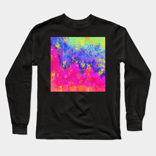 Bright Mountains Abstract Long Sleeve T-Shirt by Klssaginaw